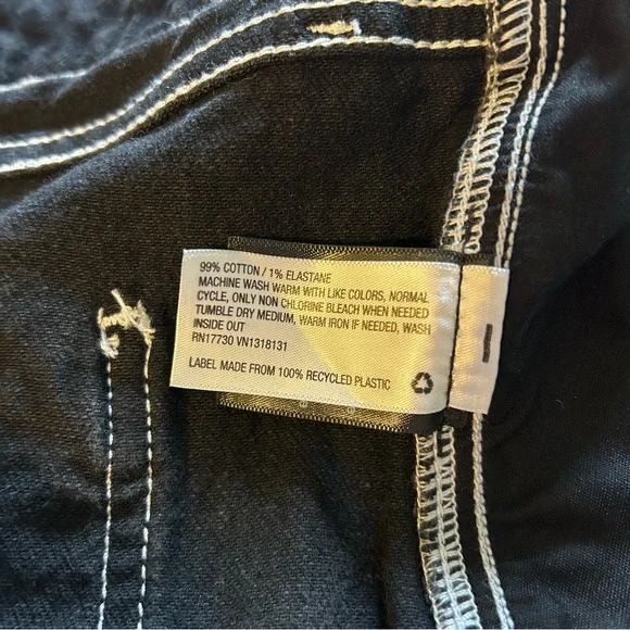 Wild Fable super high rise baggy jean black wide leg cargo jeans size 18 - Picture 7 of 10